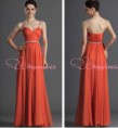 Formal Vestido Chiffon Pescoço V Spaghetti Vestidos