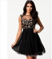 peito criptografia envolto vestido transparente flor chiffon de lantejoulas roupa sexy Prom Queen clubwear