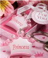 Moda 100pcs/lot azul príncipe-de-rosa bonito Crown Design Chaveiro Key Ring favores presentes do chuveiro de bebê Decoração festa de casamento ws009